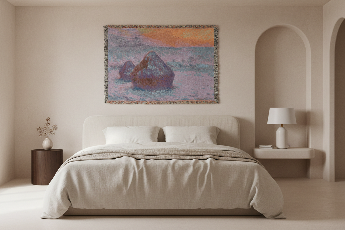 Stacks of Wheat — Monet Tapestry Blanket