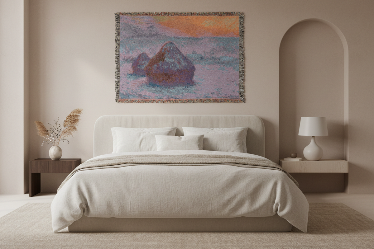Stacks of Wheat — Monet Tapestry Blanket