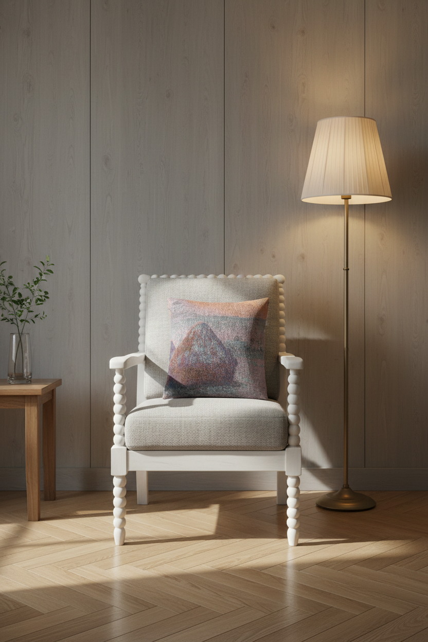 Stacks of Wheat (Sunset, Snow Effect) — Monet Pillow