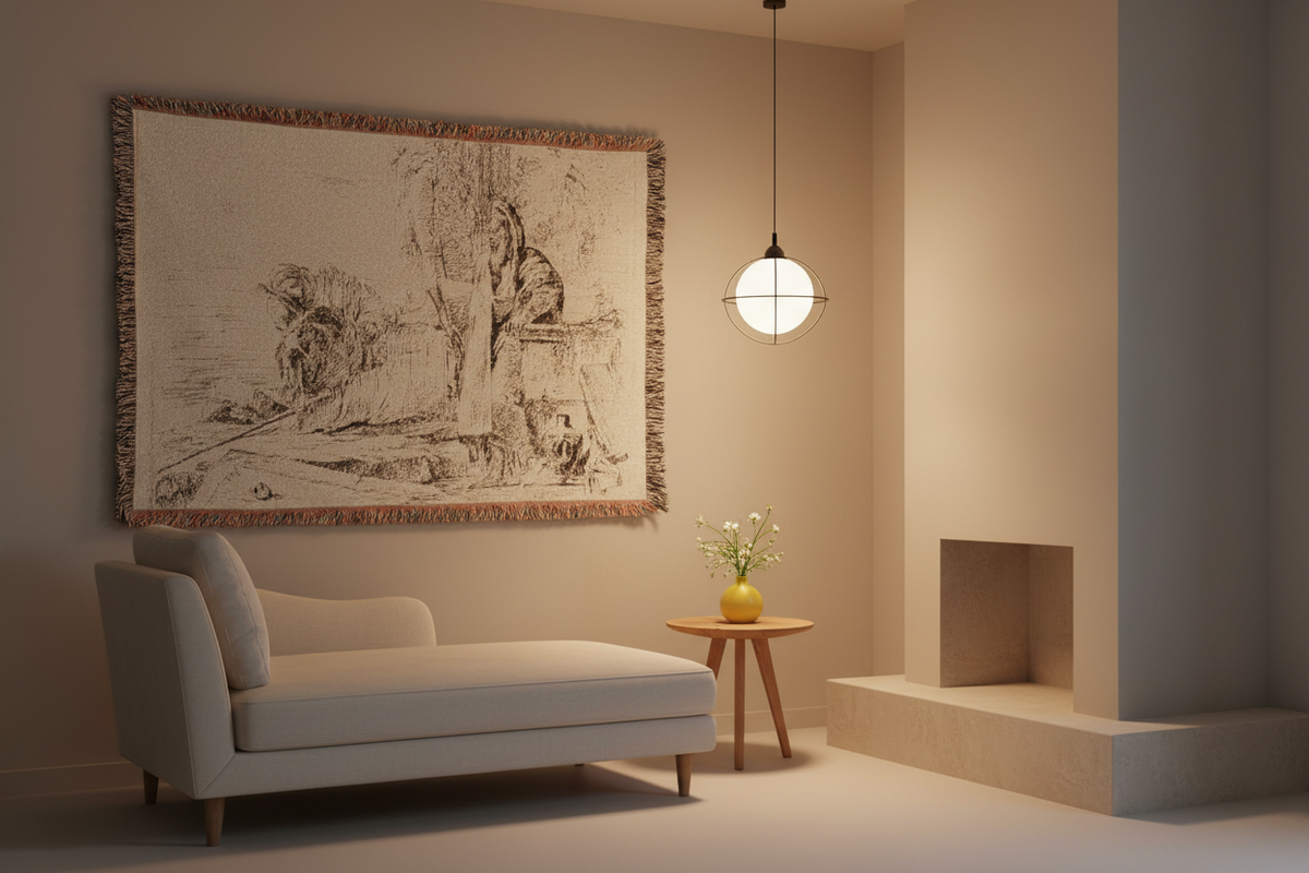 Standing Philosopher — Tiepolo Tapestry Blanket