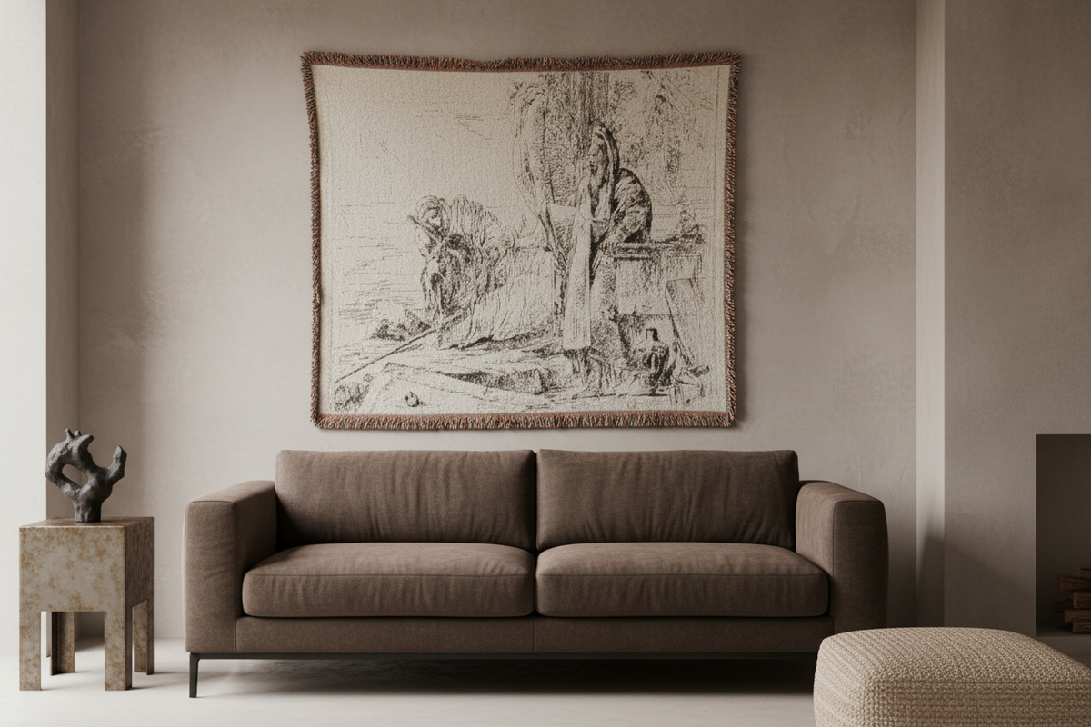 Standing Philosopher — Tiepolo Tapestry Blanket