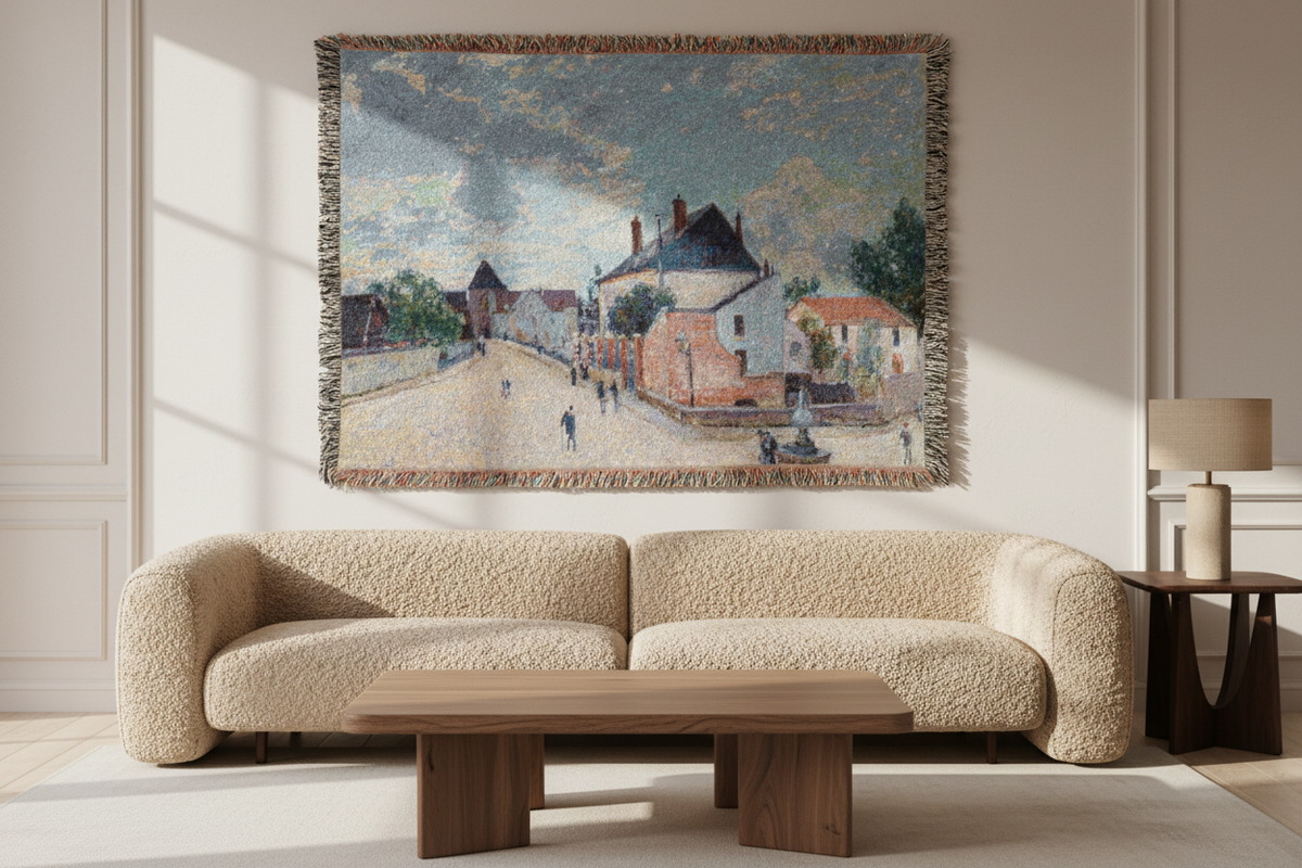 Street in Moret — Sisley Tapestry Blanket