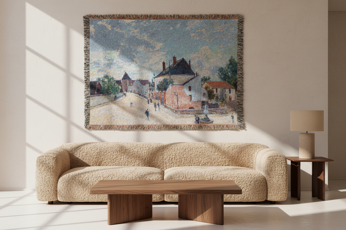 Street in Moret — Sisley Tapestry Blanket
