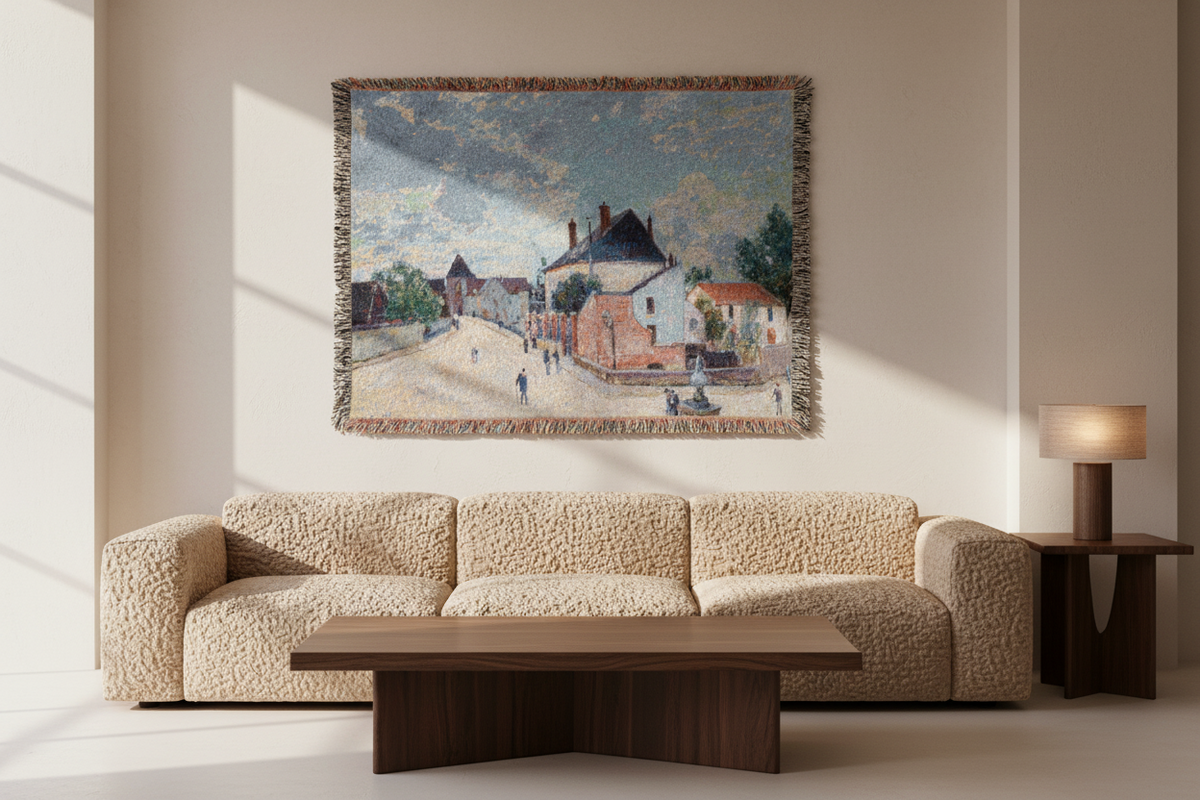 Street in Moret — Sisley Tapestry Blanket