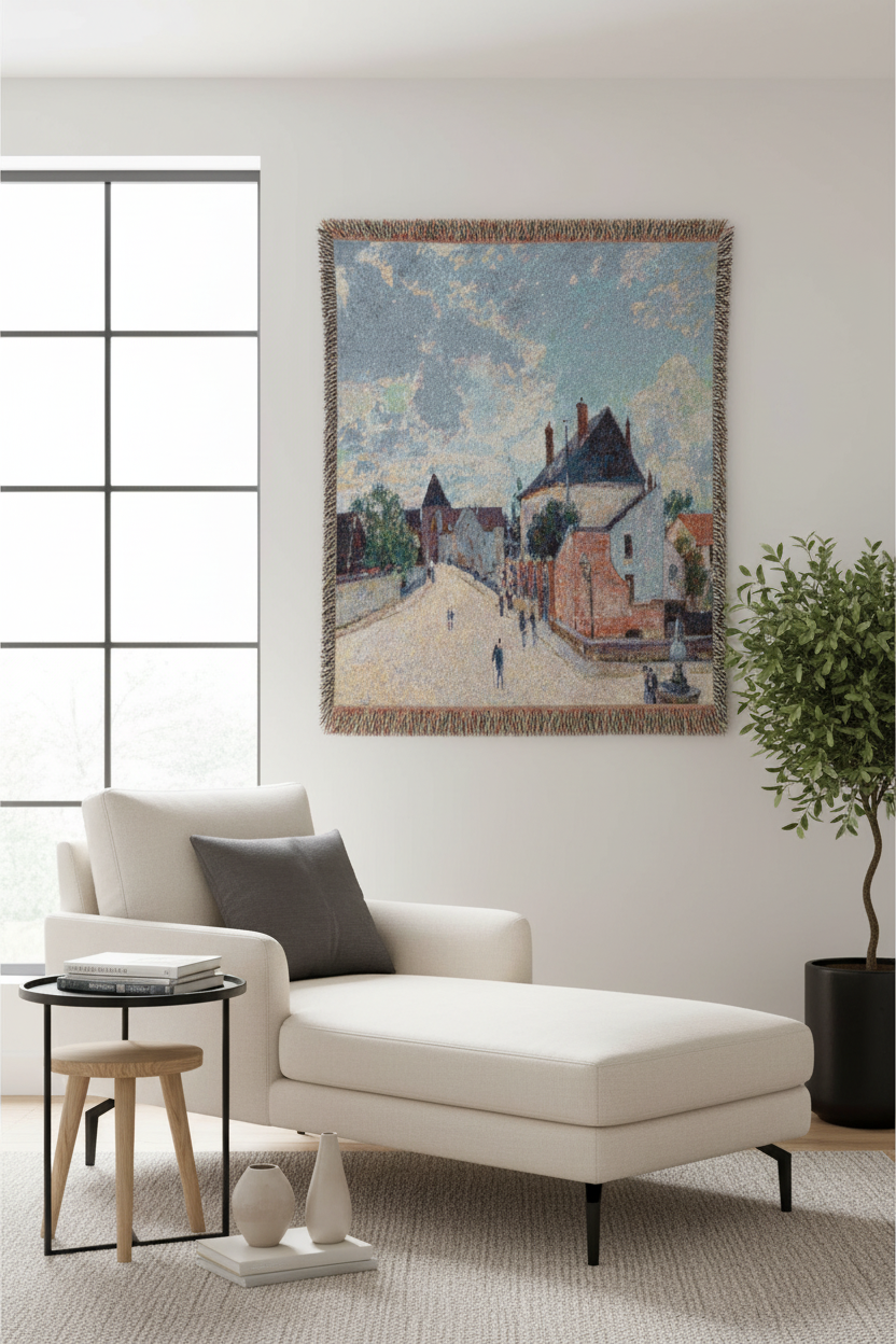 Street in Moret — Sisley Tapestry Blanket