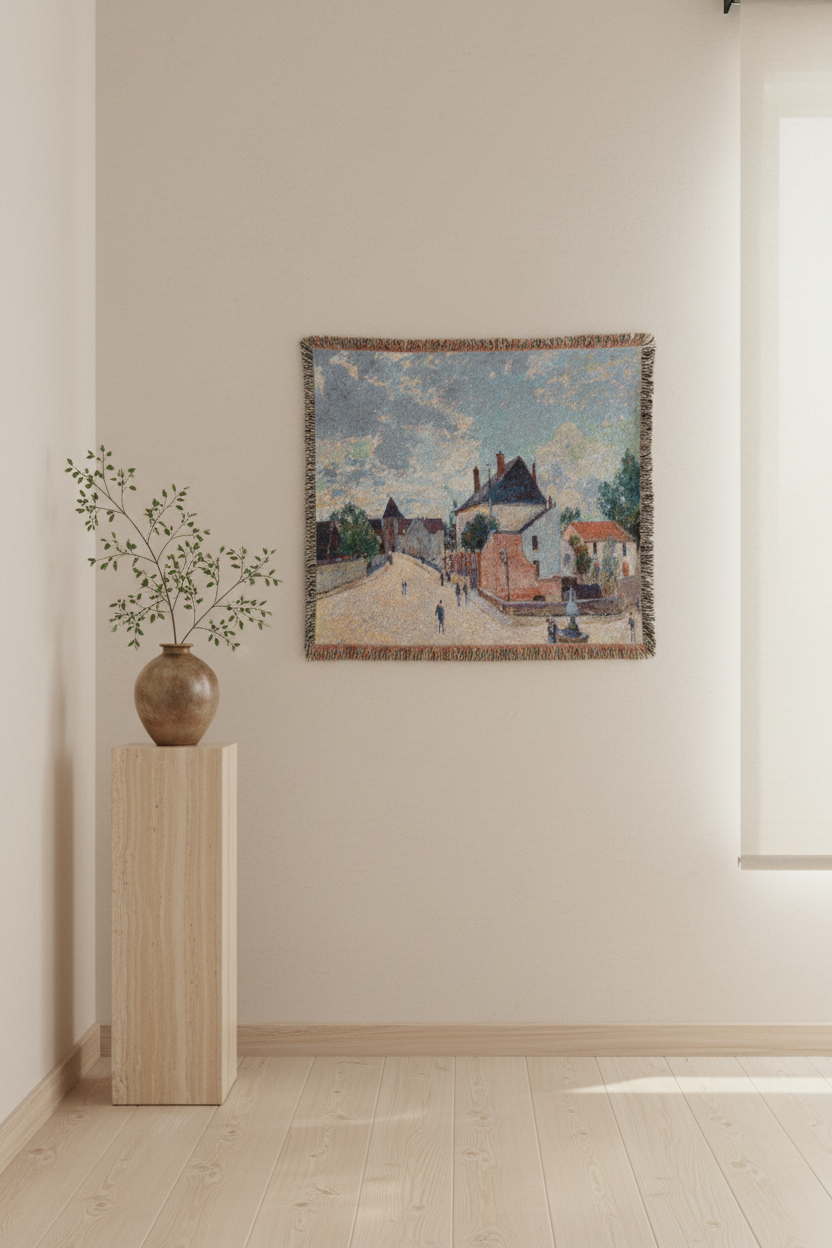 Street in Moret — Sisley Tapestry Blanket