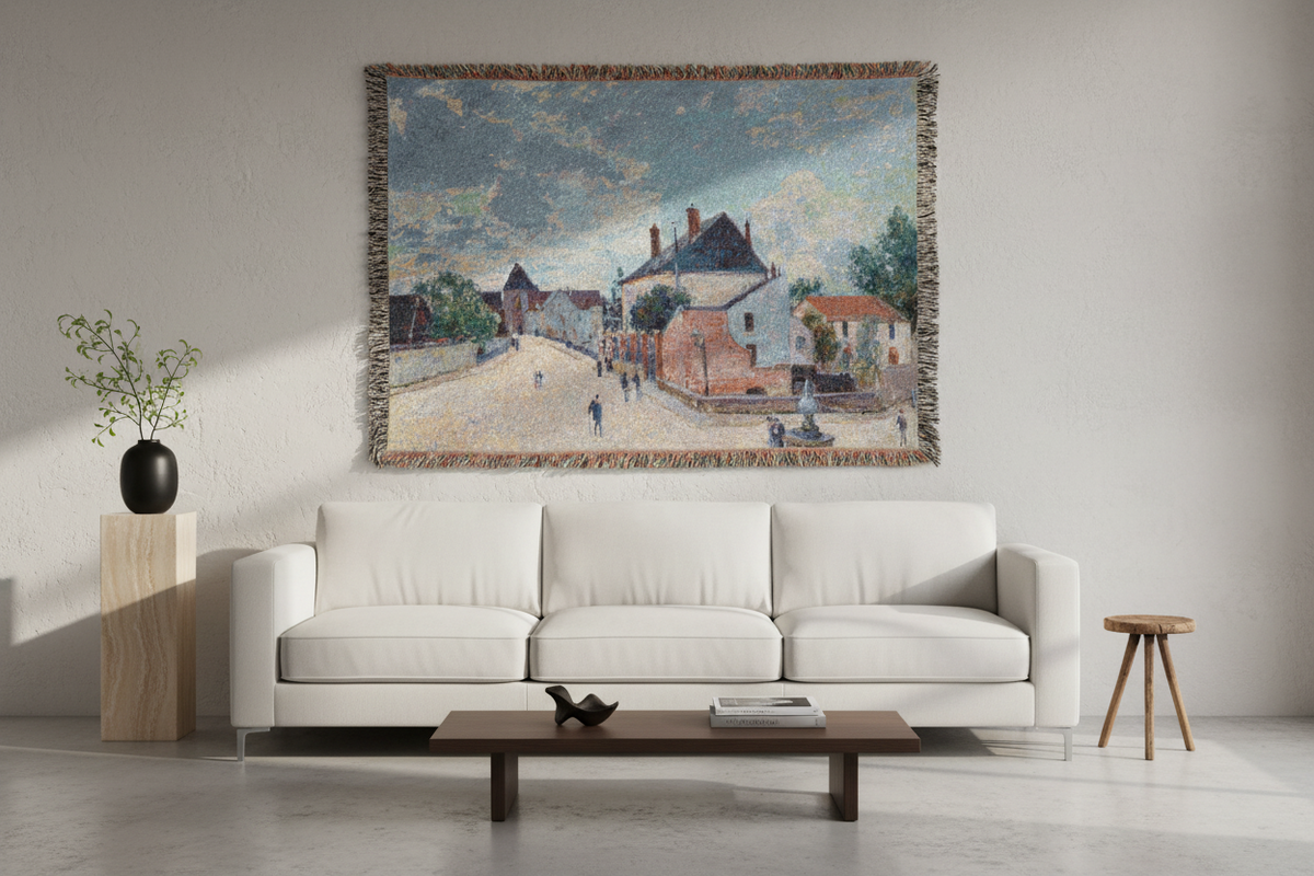 Street in Moret — Sisley Tapestry Blanket