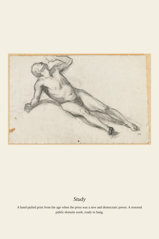 Study (2) - Antique Art Print