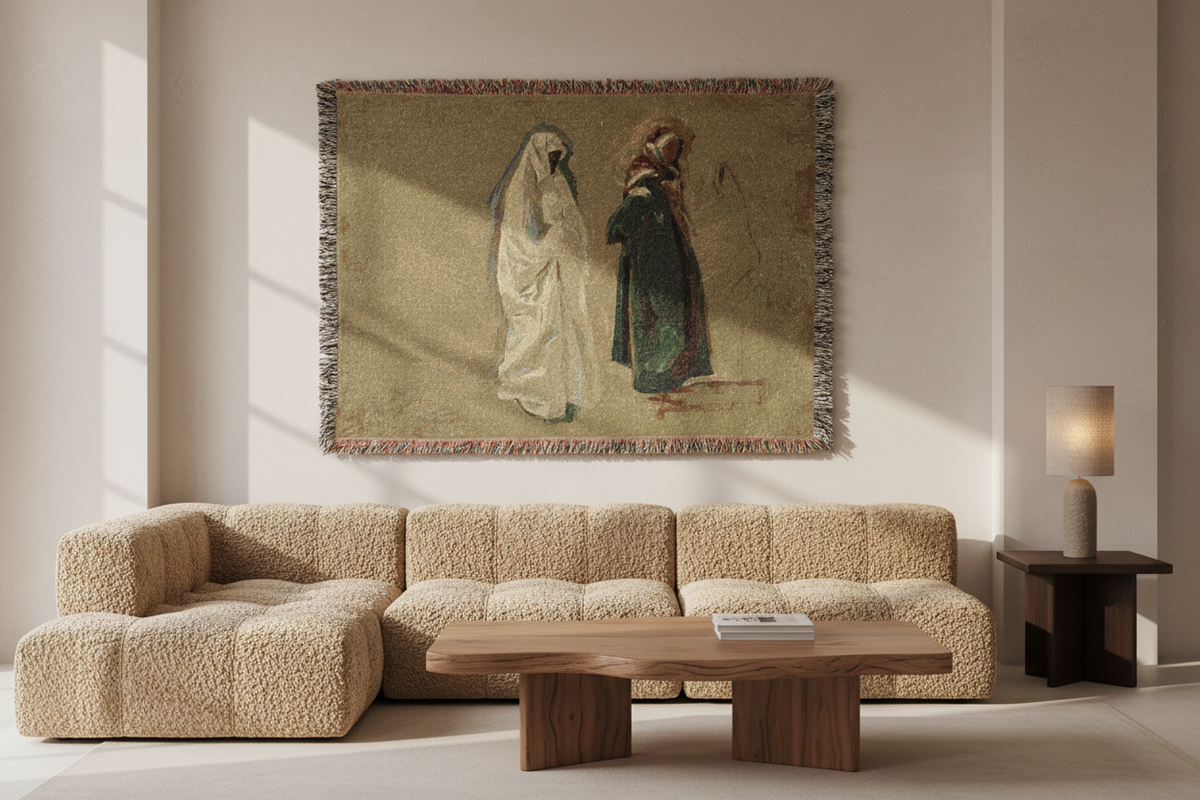 Study of Two Bedouins — Sargent Tapestry Blanket