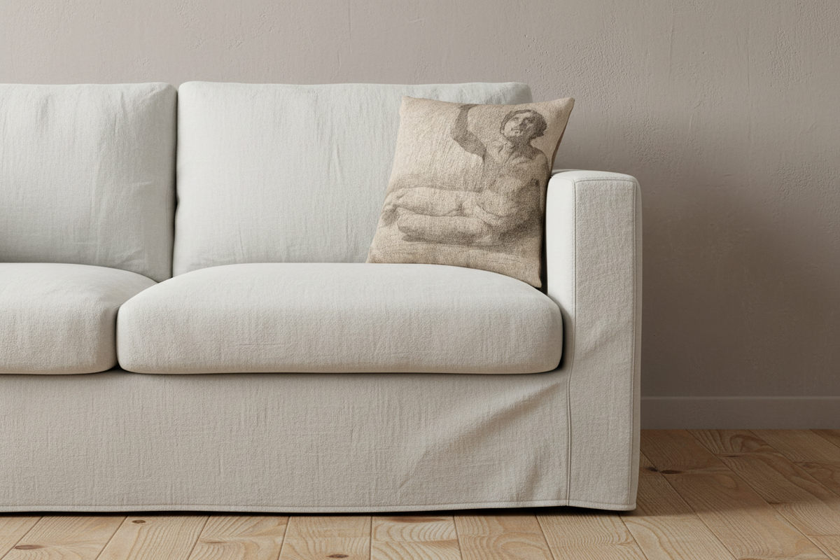 Study of a Male Nude — Degas Pillow