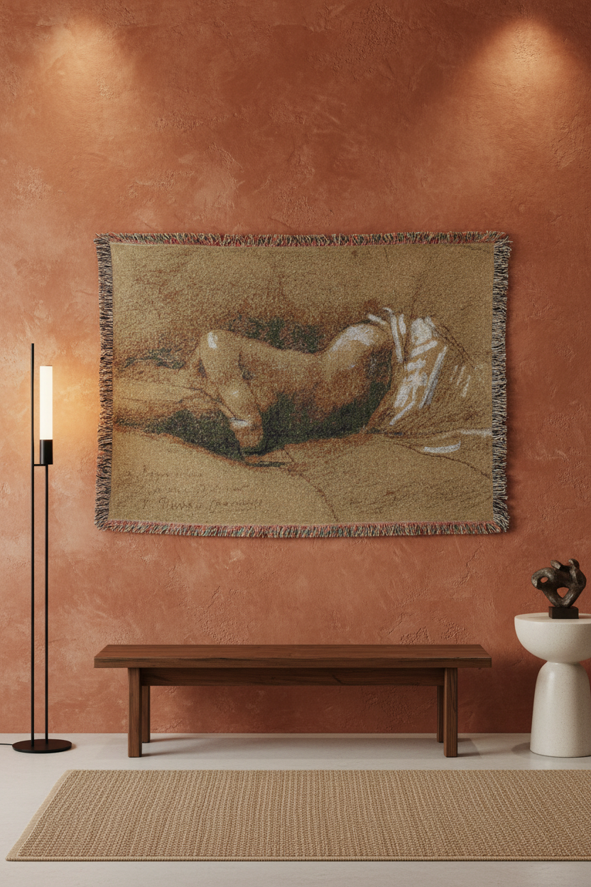 Study of a Sleeping Woman — De Chavannes Tapestry Blanket