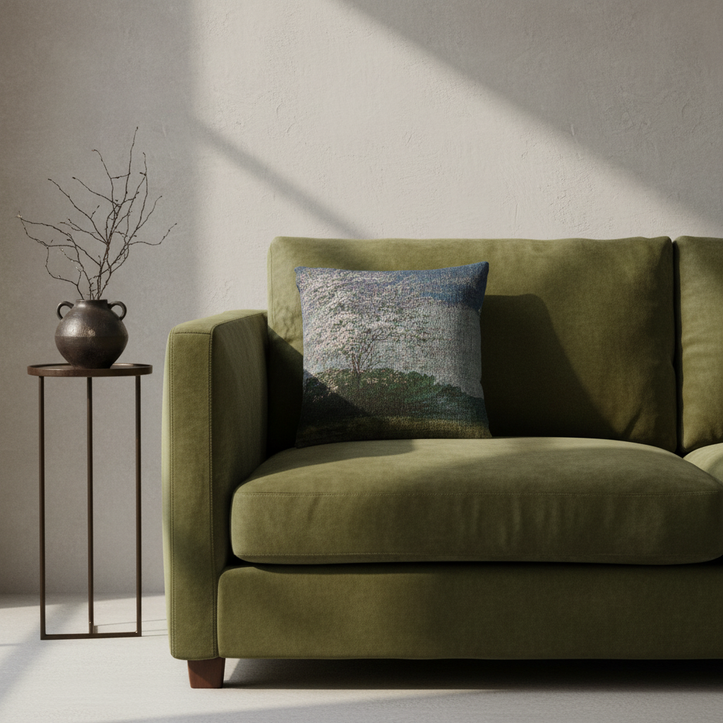 Study of a Tree in Bloom — Turner Pillow
