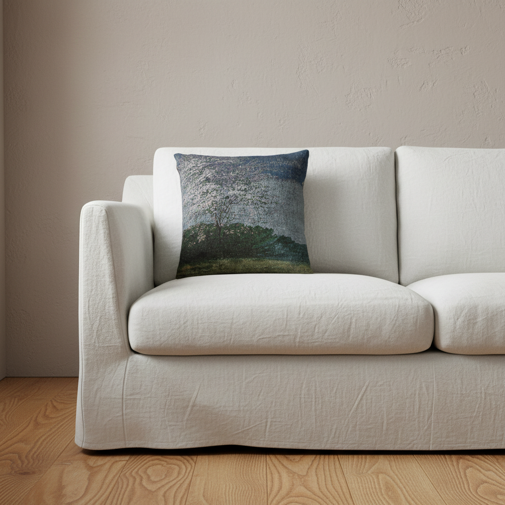 Study of a Tree in Bloom — Turner Pillow
