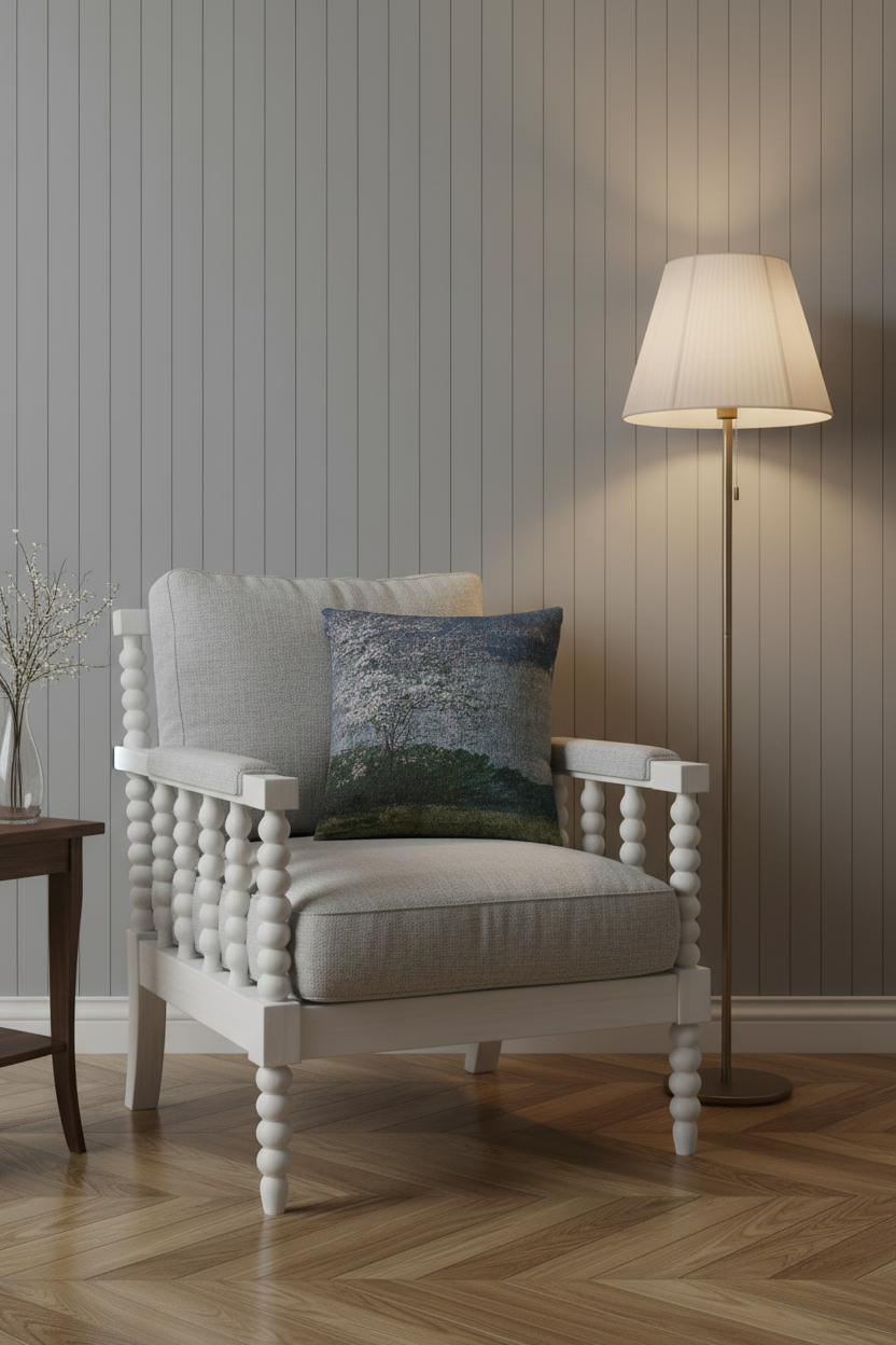Study of a Tree in Bloom — Turner Pillow