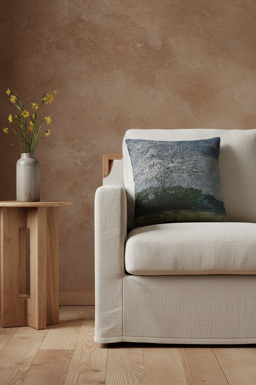 Study of a Tree in Bloom — Turner Pillow