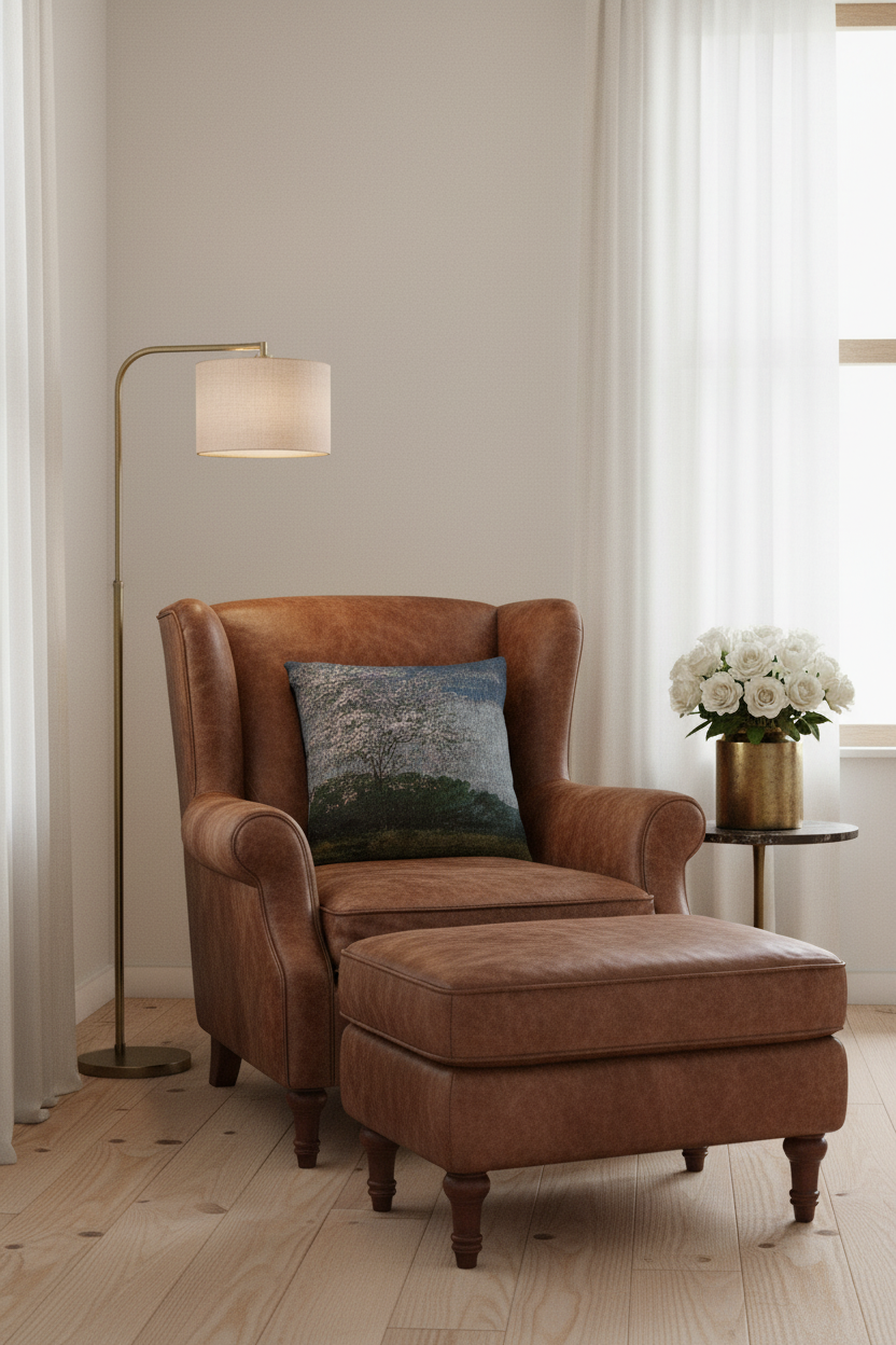 Study of a Tree in Bloom — Turner Pillow