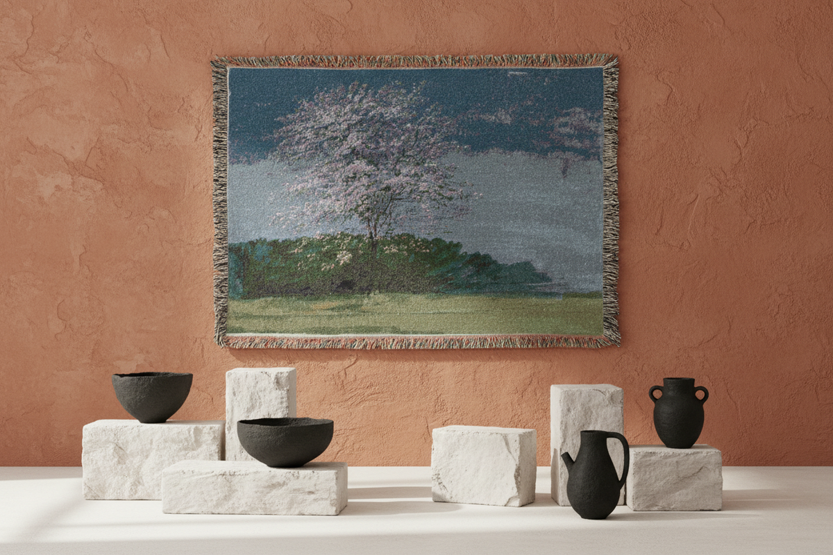 Study of a Tree in Bloom — Turner Tapestry Blanket