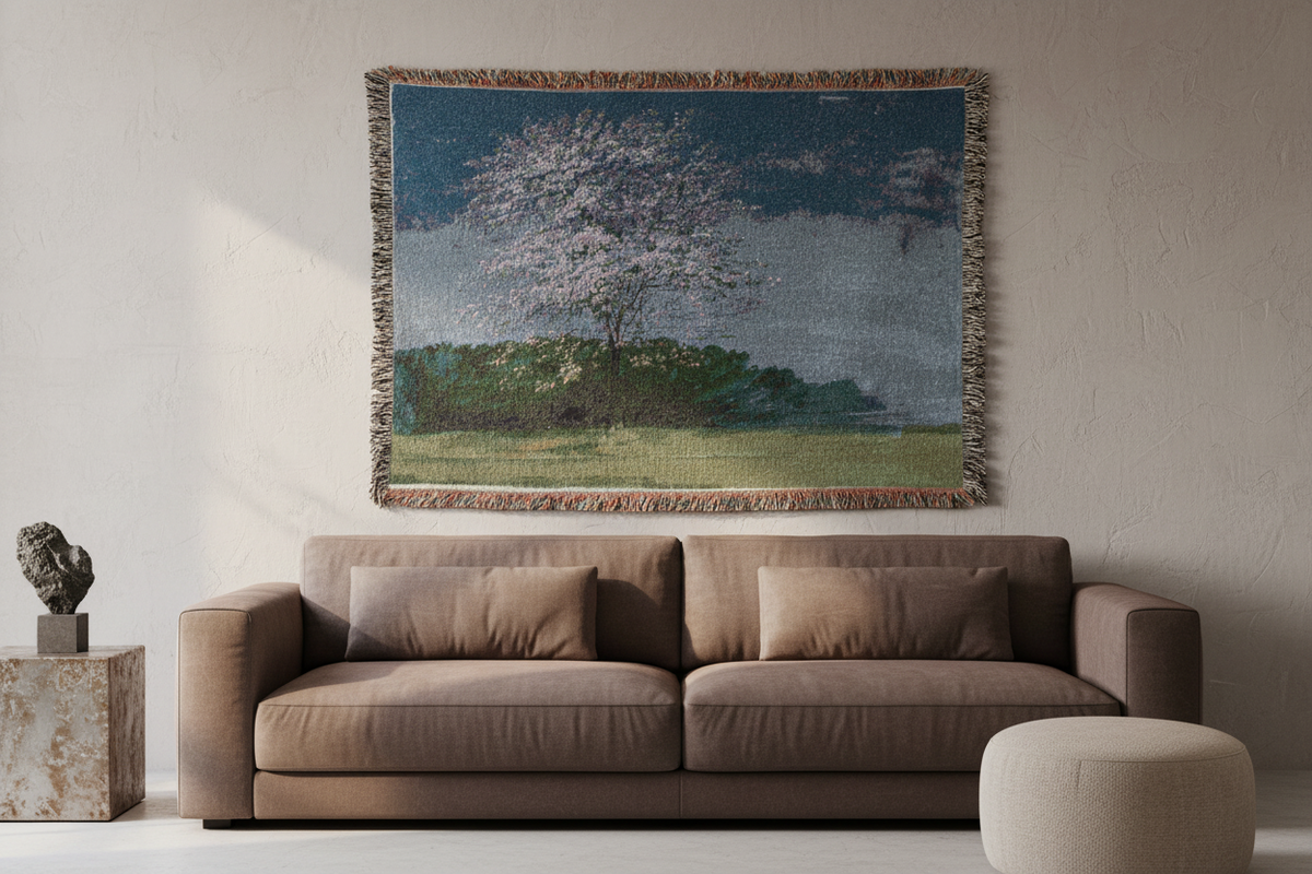 Study of a Tree in Bloom — Turner Tapestry Blanket