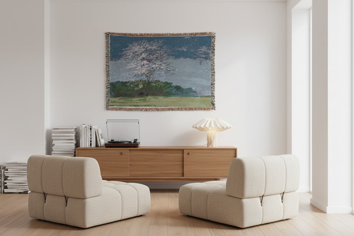 Study of a Tree in Bloom — Turner Tapestry Blanket