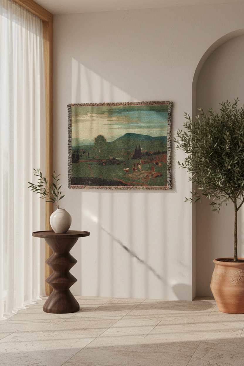 Summer in the Catskills — Inness Tapestry Blanket