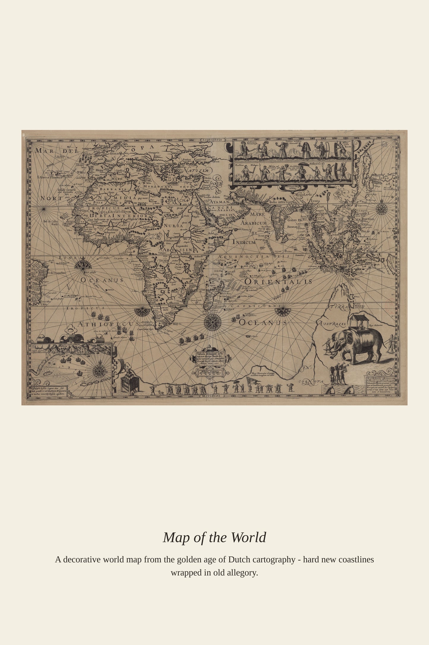 Tabula Itineraria Octo Navium Ductore Jacobs - Antique Art Print