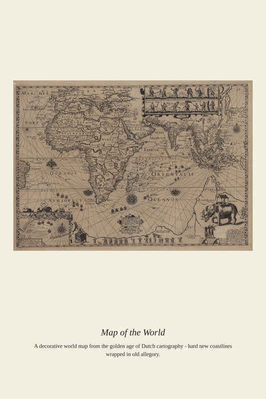 Tabula Itineraria Octo Navium Ductore Jacobs - Antique Art Print