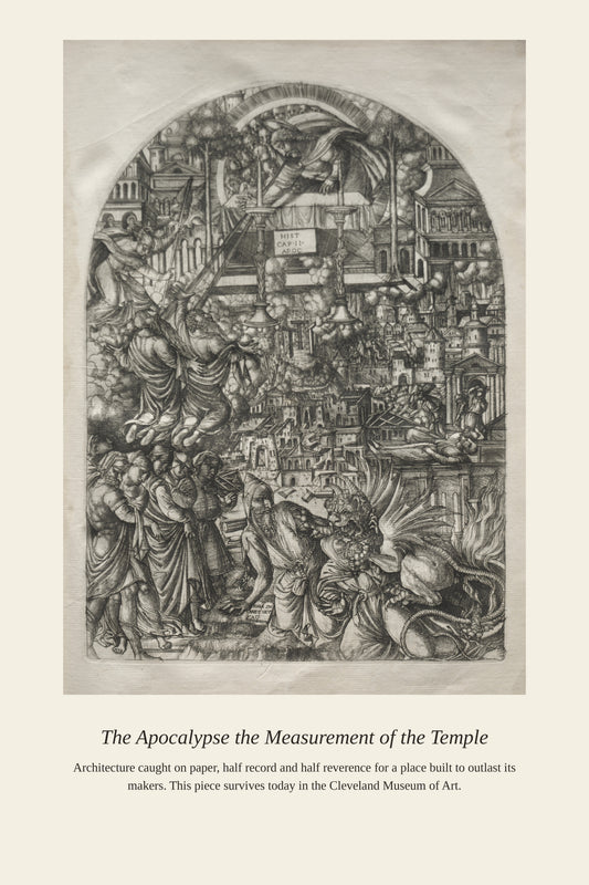 The Apocalypse the Measurement - Antique Architectural Print