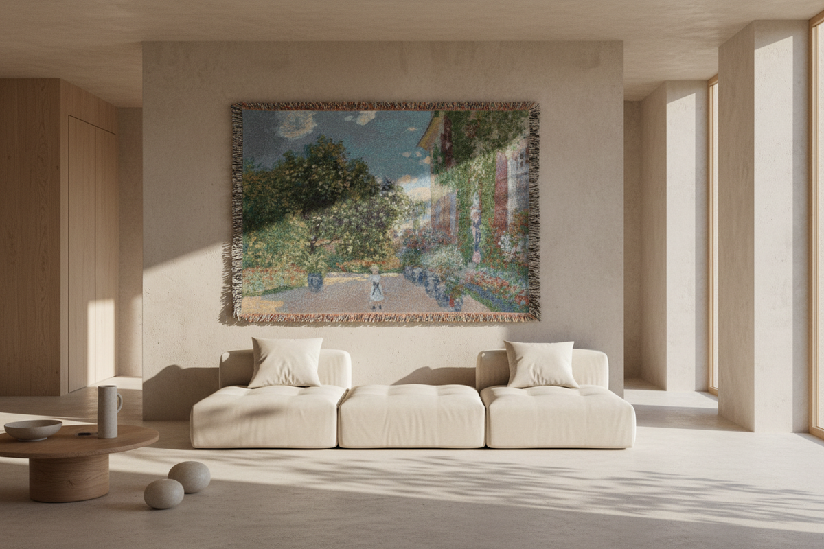The Artist's House at Argenteuil — Monet Tapestry Blanket