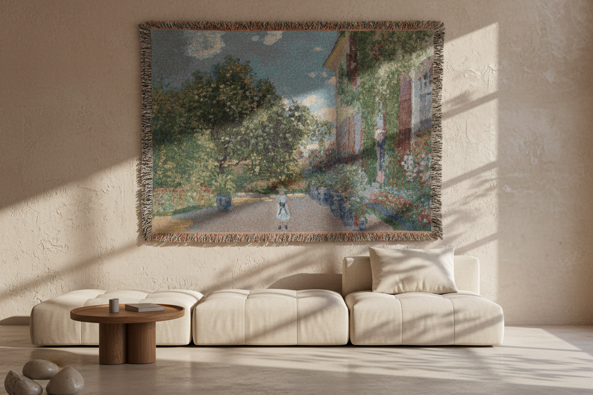 The Artist's House at Argenteuil — Monet Tapestry Blanket