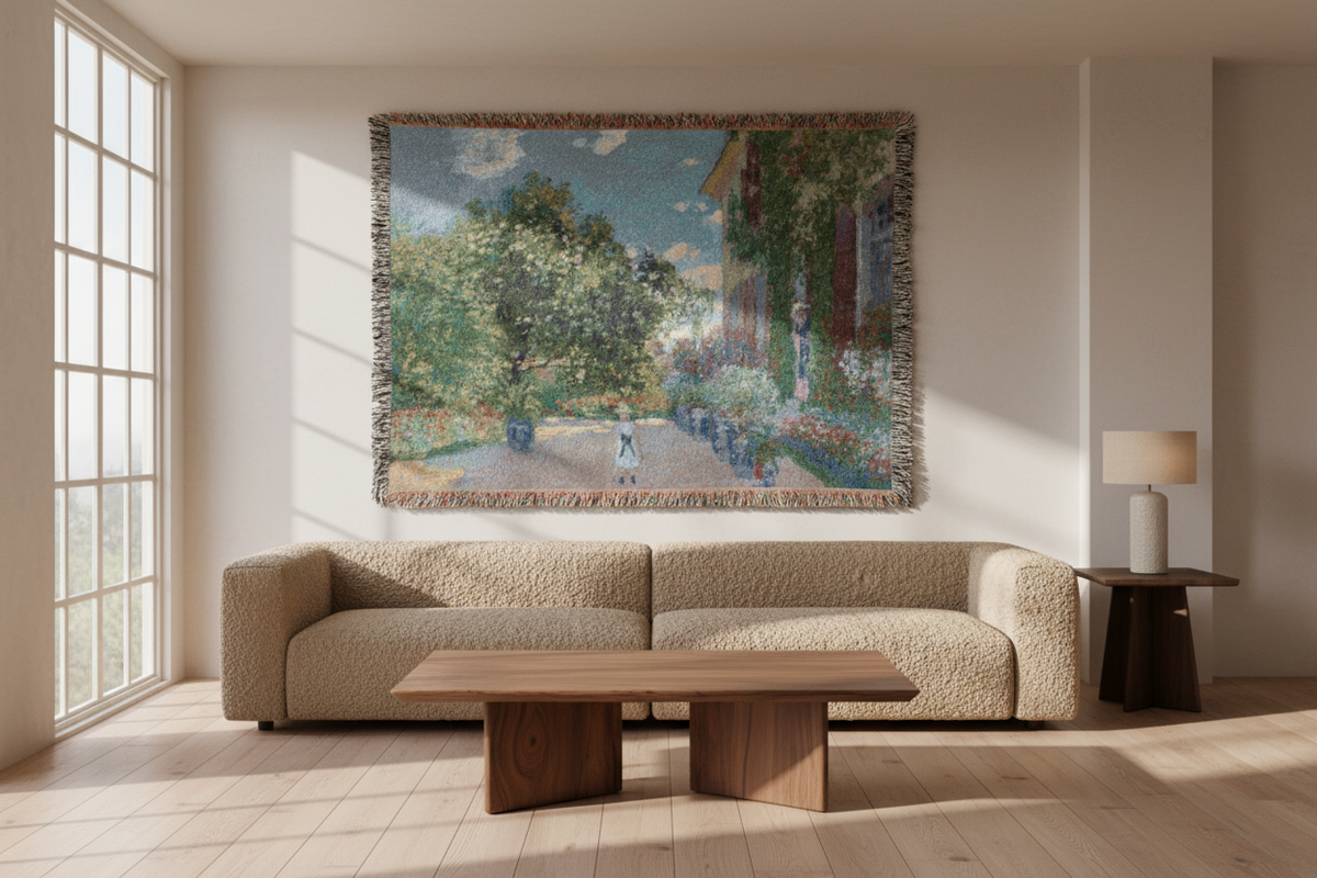 The Artist's House at Argenteuil — Monet Tapestry Blanket