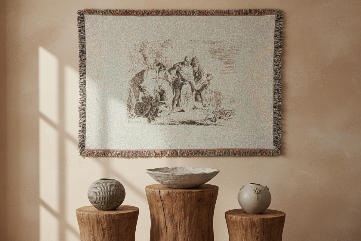 The Astrologer and the Young Soldier — Tiepolo Tapestry Blanket