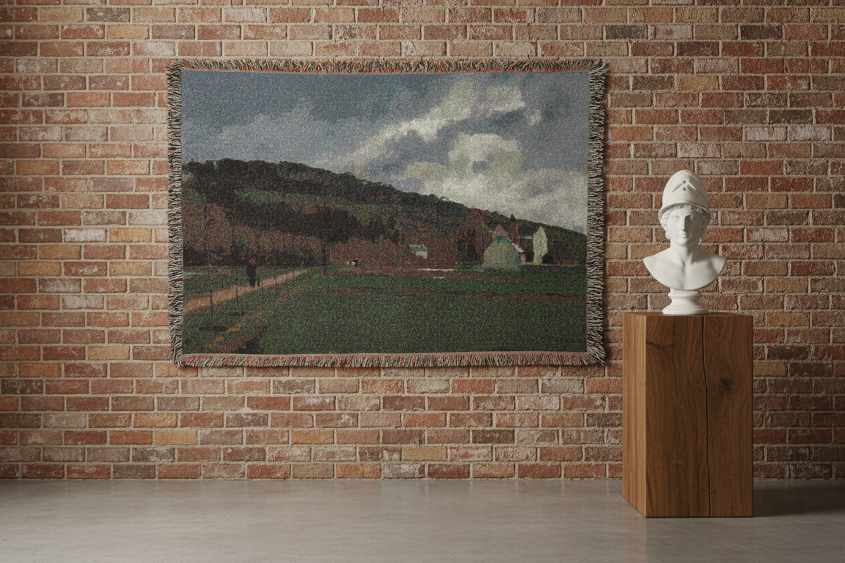 The Banks of the Marne in Winter — Pissarro Tapestry Blanket