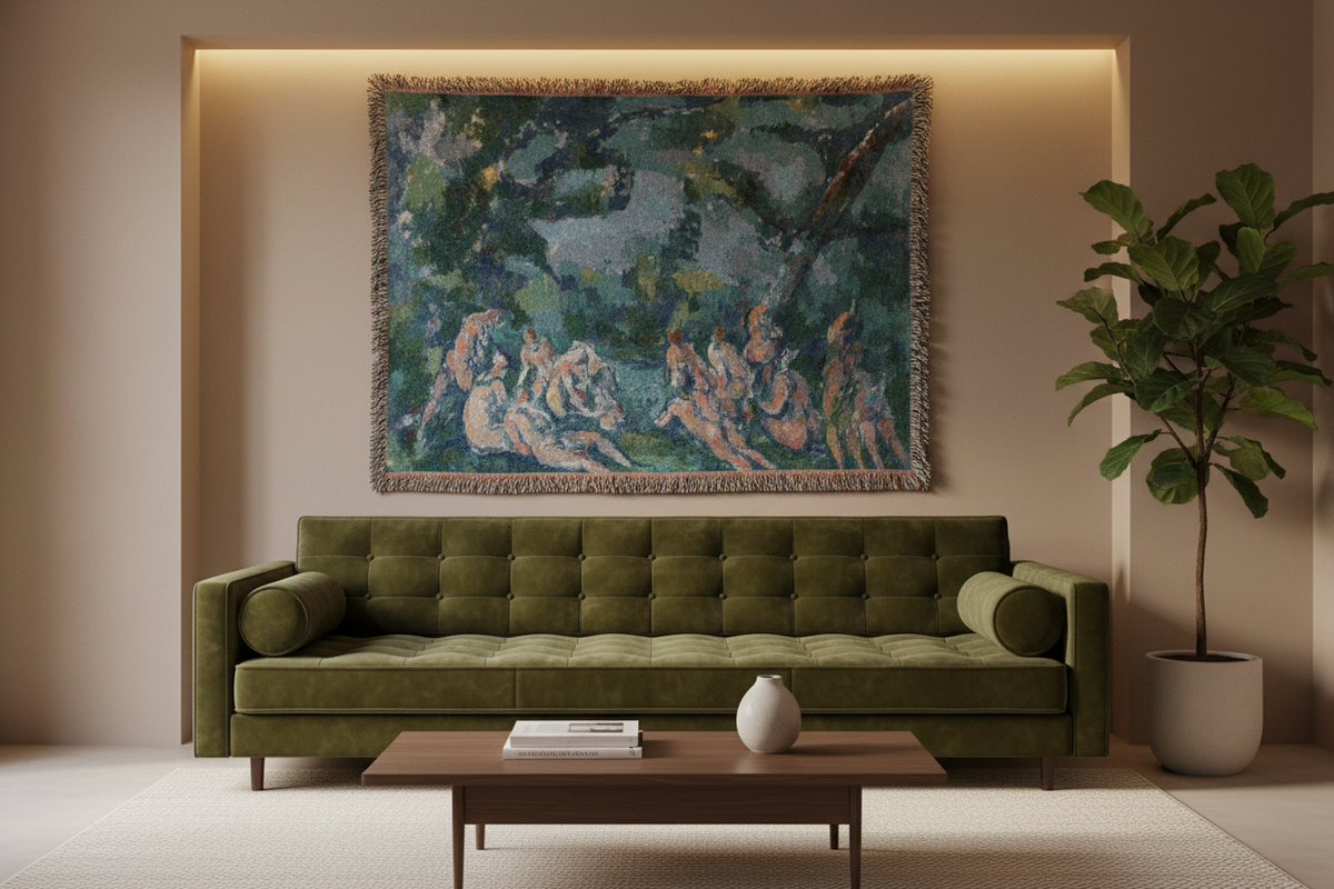 The Bathers — Cézanne Tapestry Blanket