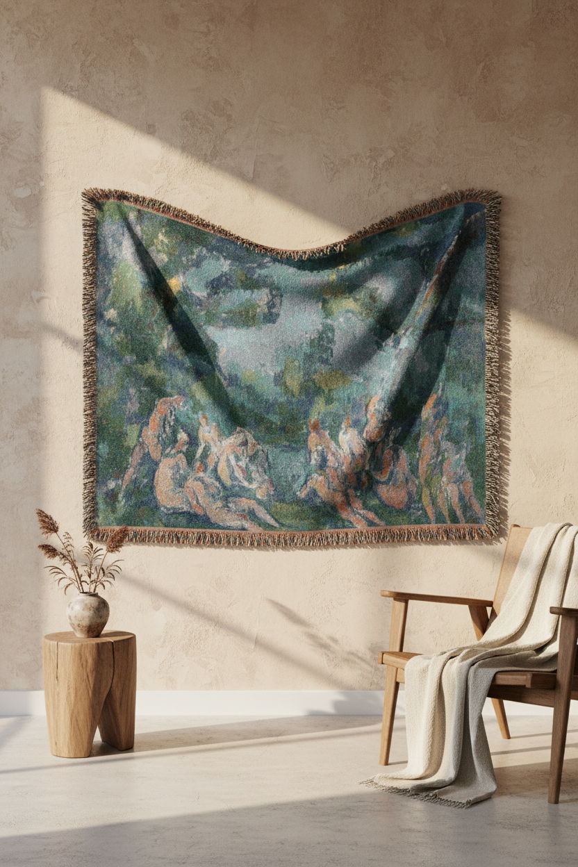 The Bathers — Cézanne Tapestry Blanket