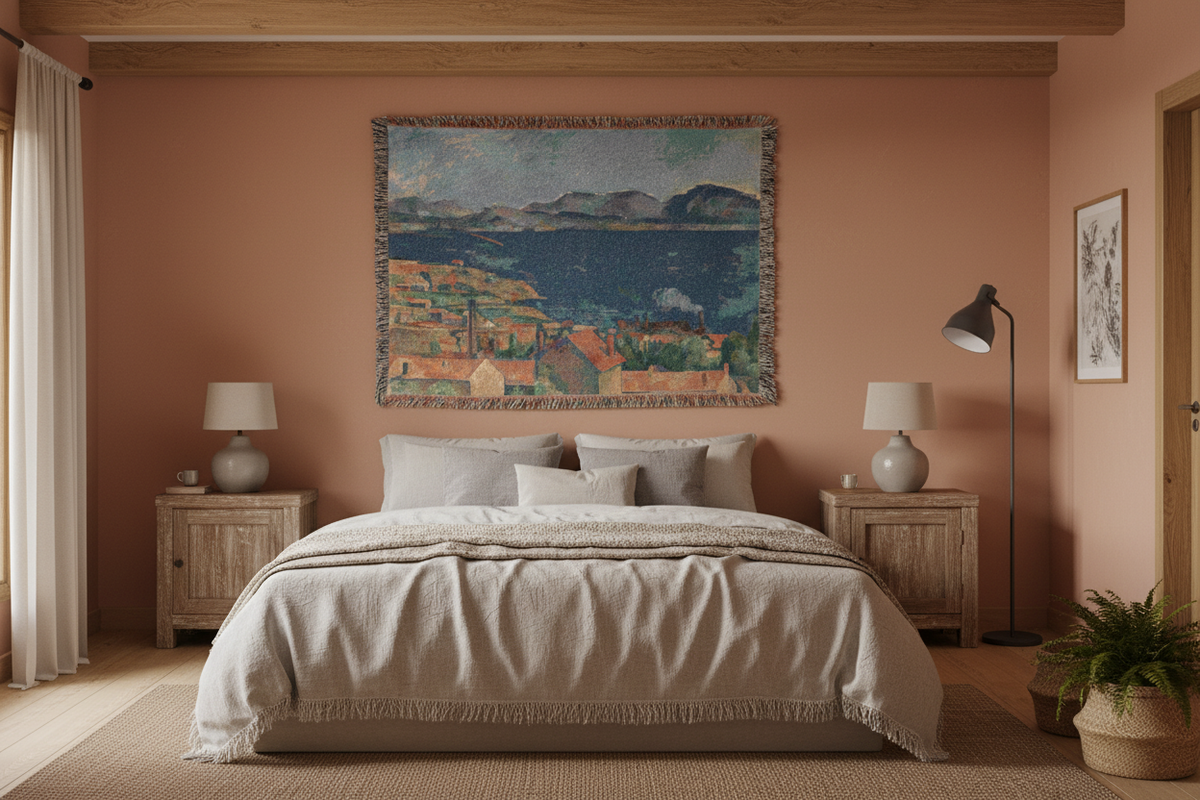 The Bay of Marseille — Cézanne Tapestry Blanket