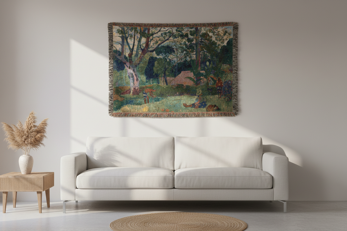 The Big Tree — Gauguin Tapestry Blanket