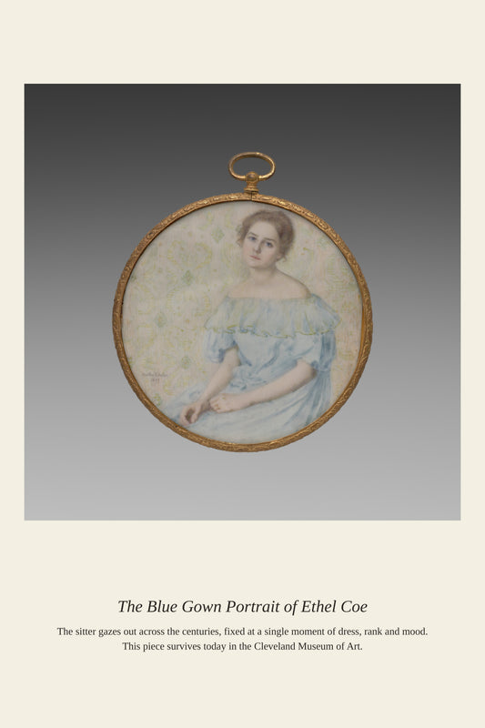 The Blue Gown Portrait of Ethel Coe - Antique Portrait Print