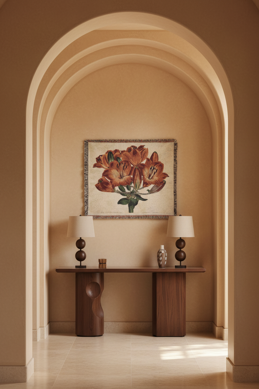The Botanical Magazine or Flower Garden Tapestry Blanket