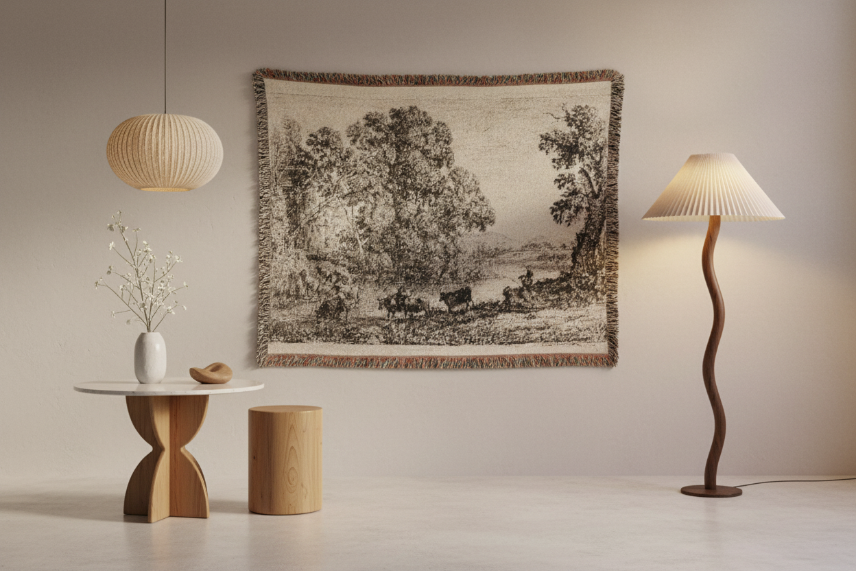 The Cowherd — Lorrain Tapestry Blanket