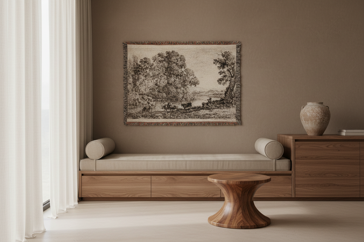 The Cowherd — Lorrain Tapestry Blanket