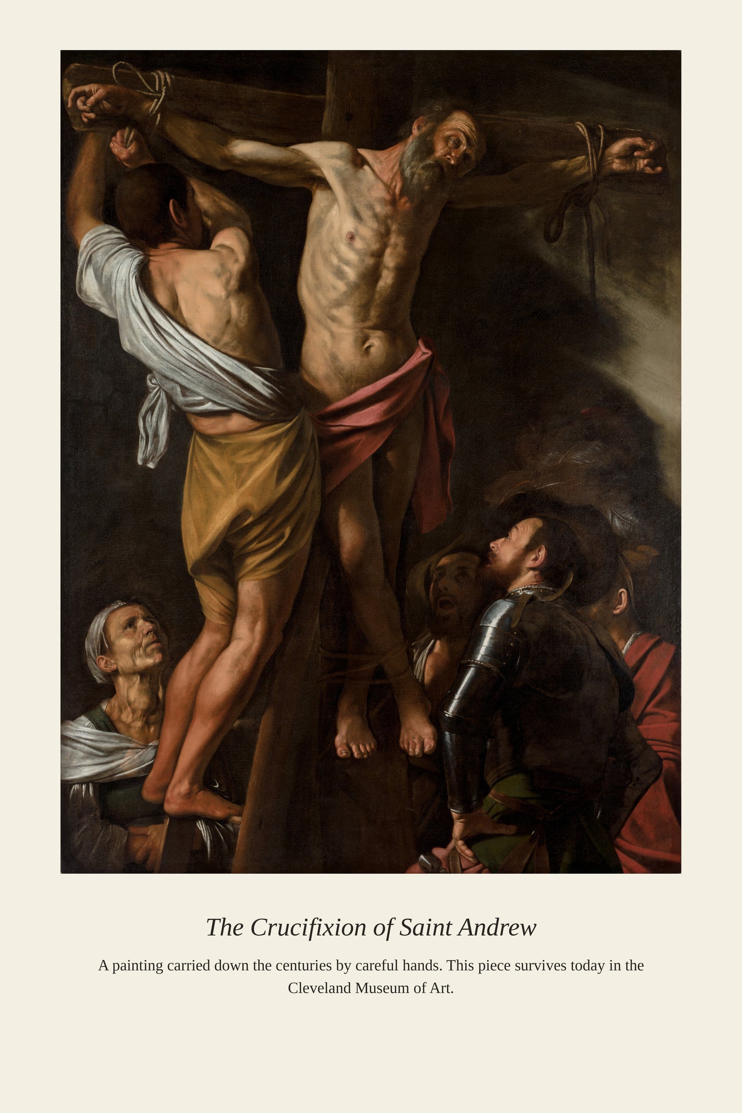 The Crucifixion of Saint Andrew - Antique Religious Art Print