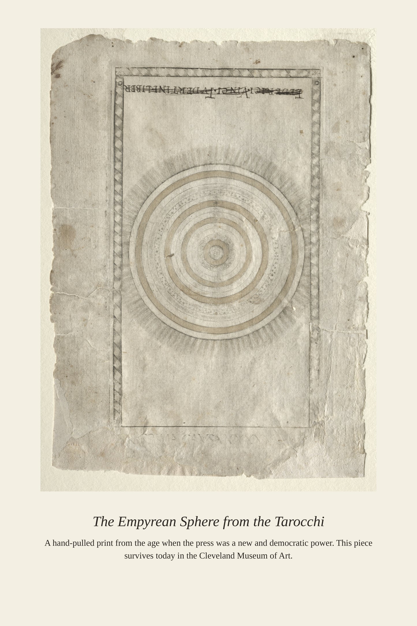 The Empyrean Sphere, Mantegna Tarocchi - Antique Celestial Print