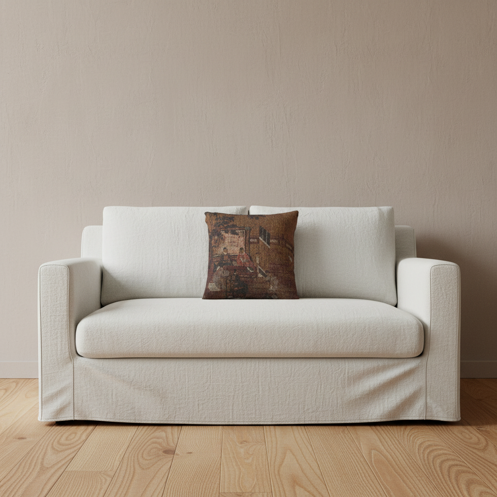 The Four Accomplishments Painting Pillow