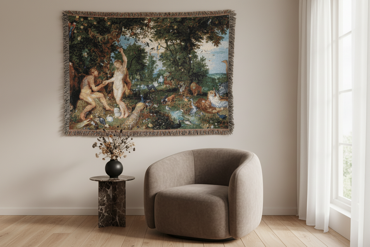 The Garden of Eden — Rubens Tapestry Blanket