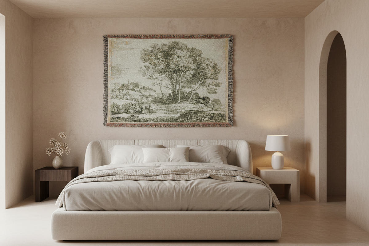 The Goatherd — Lorrain Tapestry Blanket