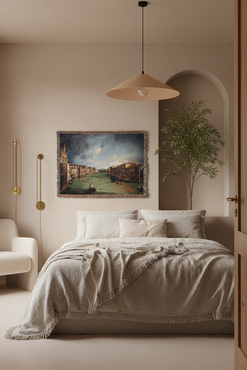 The Grand Canal — Canaletto Tapestry Blanket