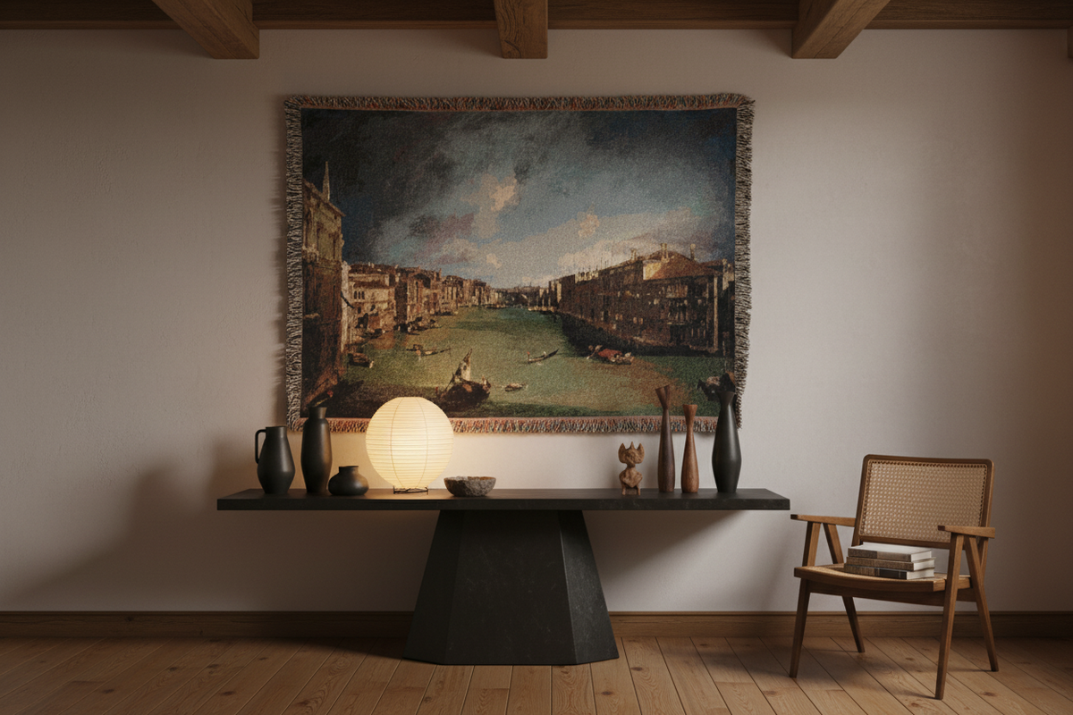 The Grand Canal — Canaletto Tapestry Blanket
