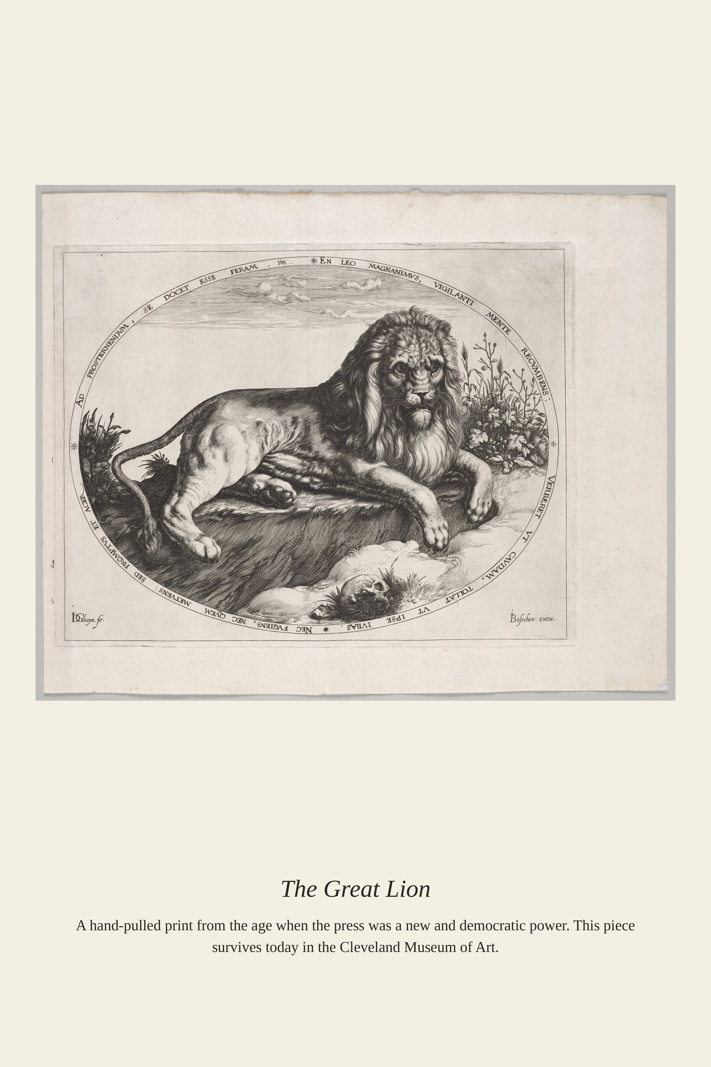 The Great Lion - Antique Asian Art Print