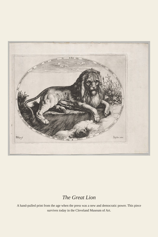 The Great Lion - Antique Asian Art Print