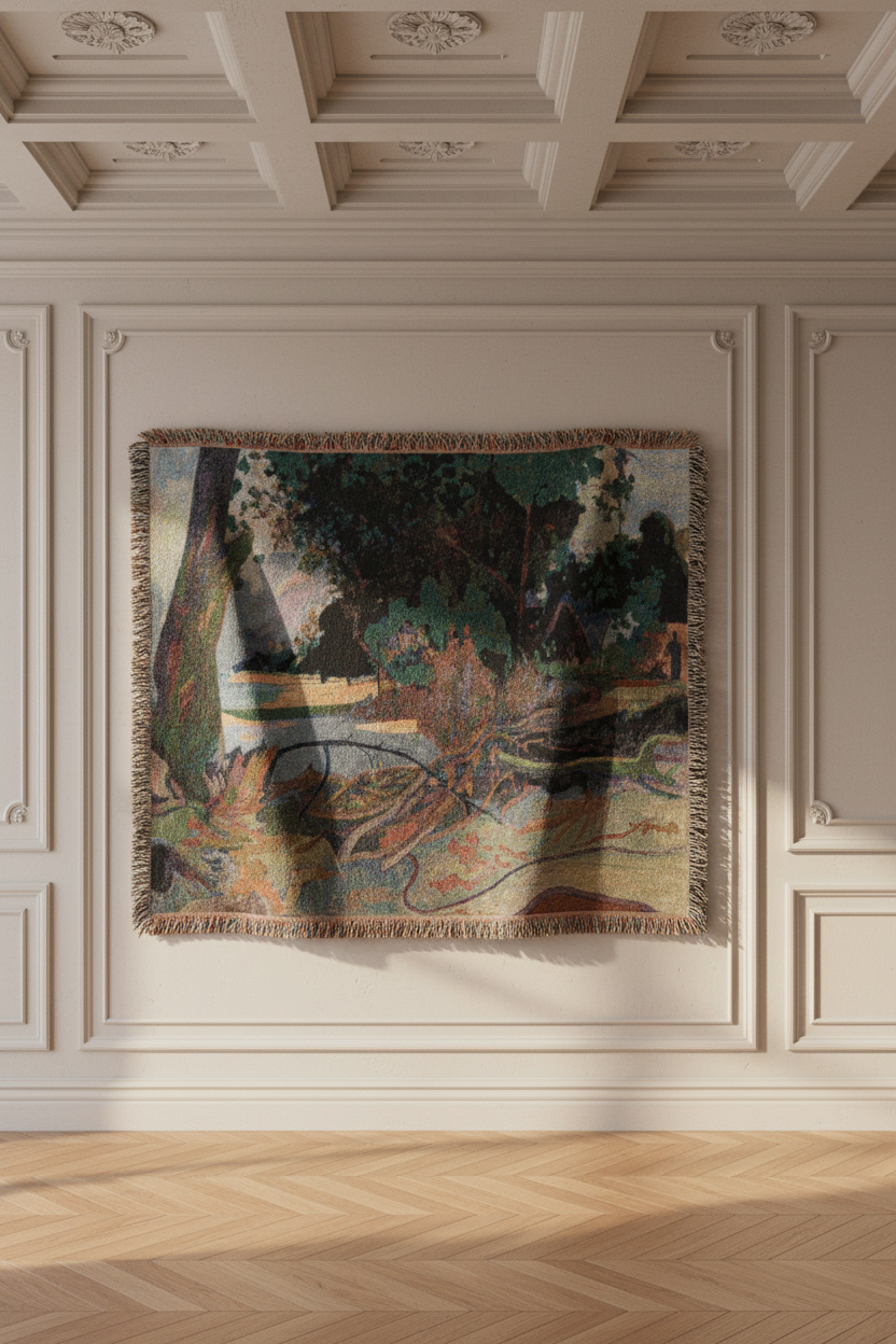 The Hibiscus Tree — Gauguin Tapestry Blanket